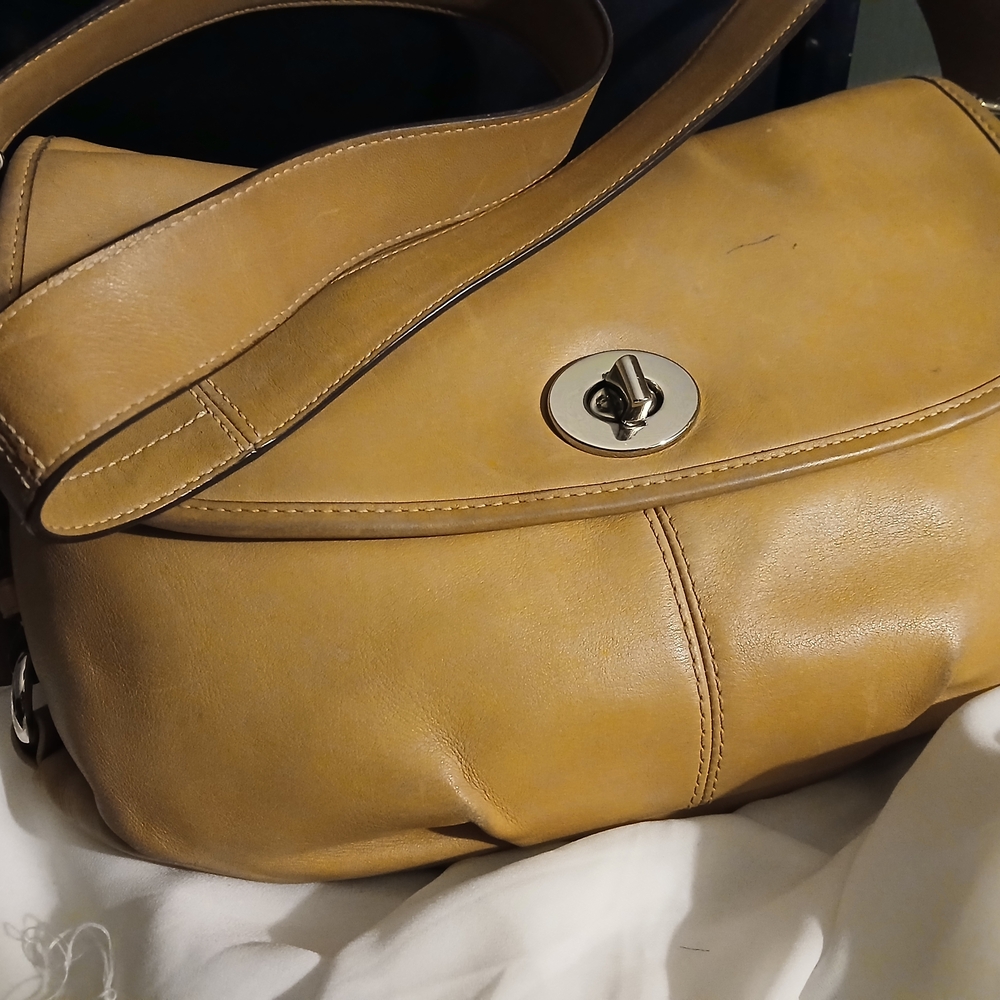 Elegant Tan Leather Shoulder Bag